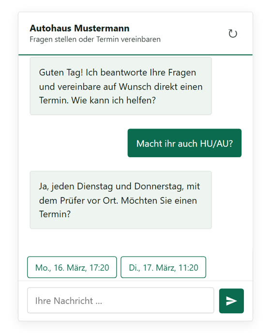 KI-Chatbot & Terminbuchung