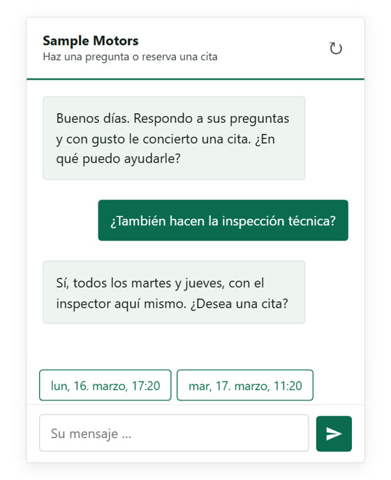 Botermin &ndash; Chatbot de IA y reserva de citas