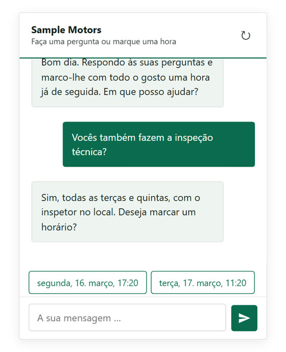 Chatbot de IA e marcação de consultas