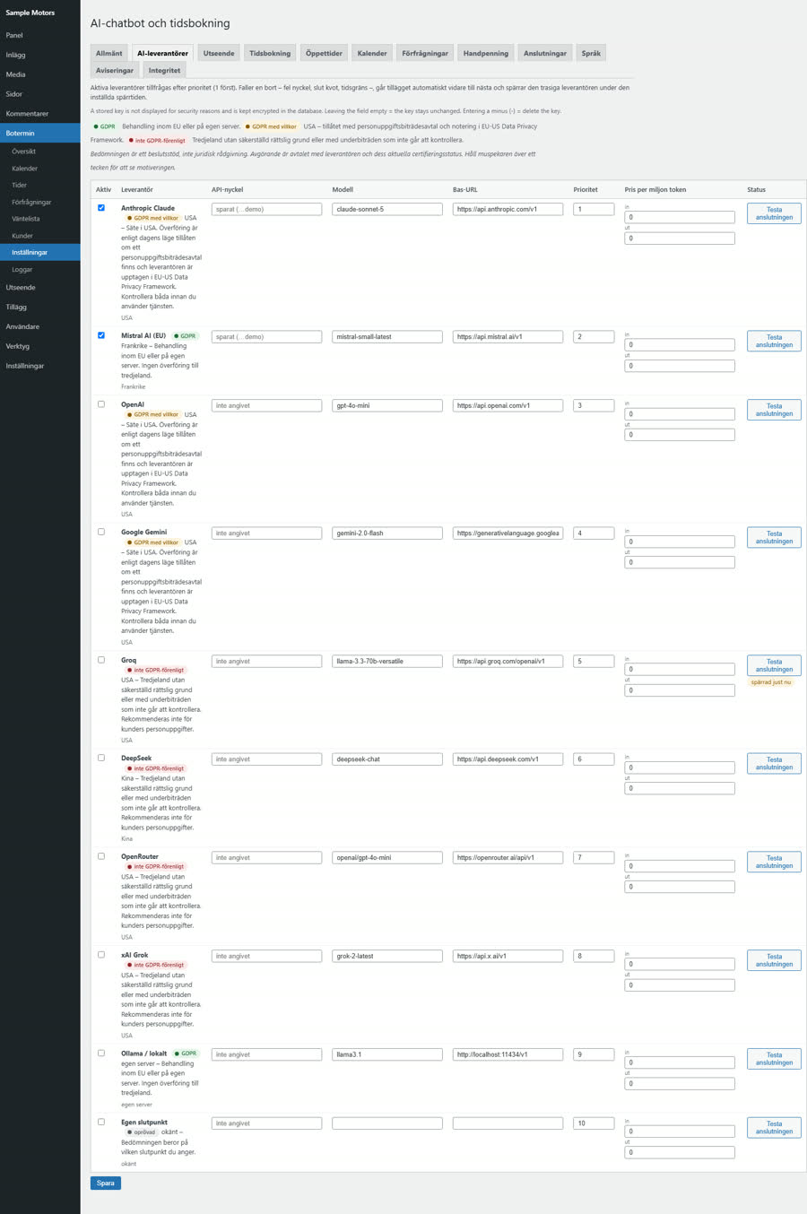 AI providers