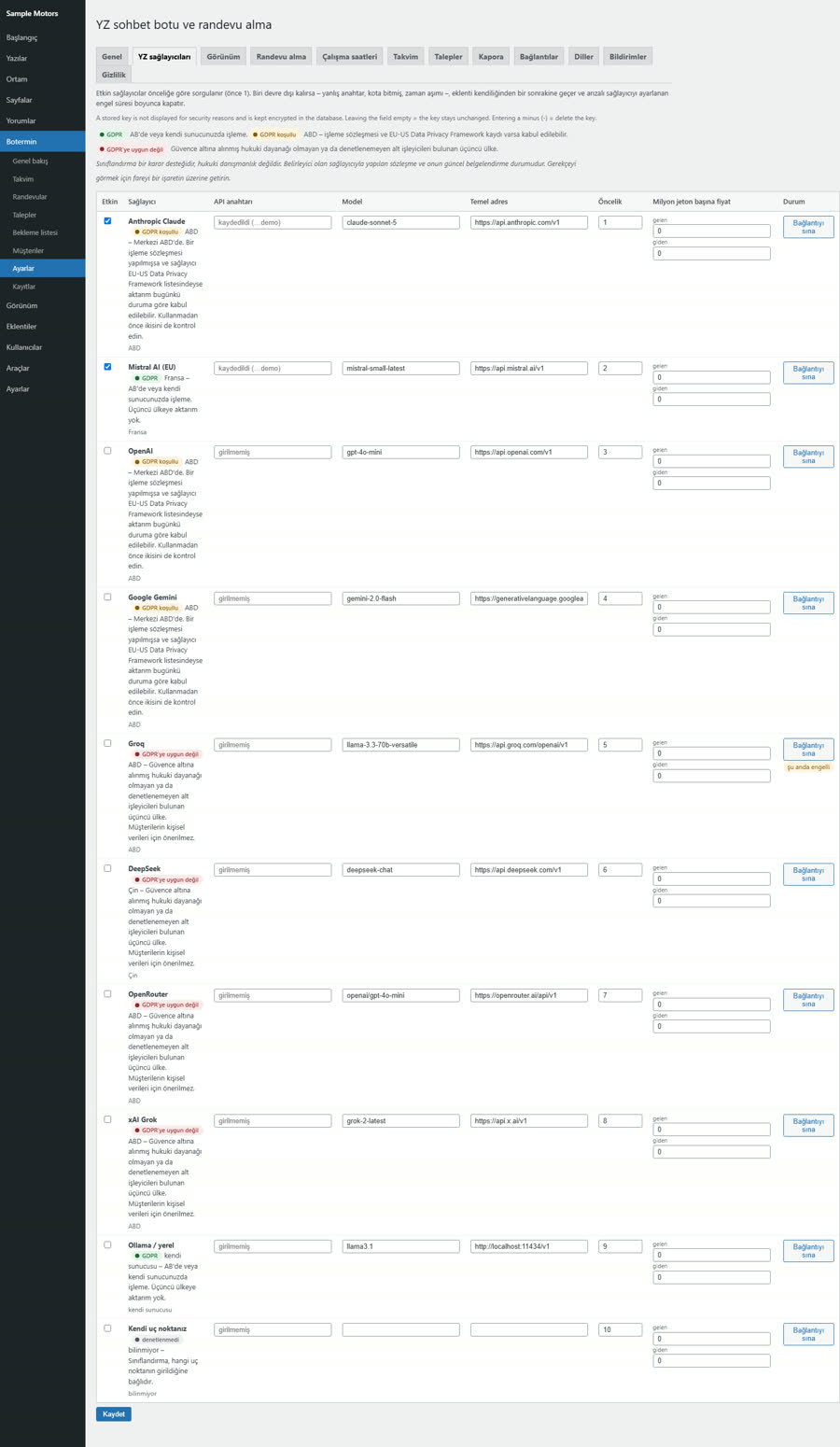 AI providers