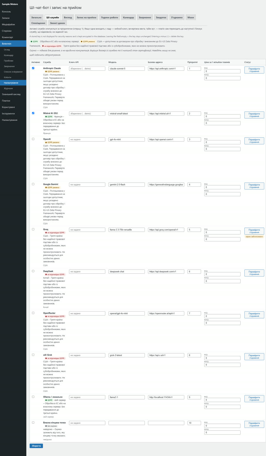 AI providers