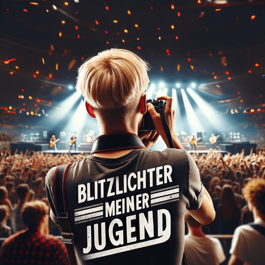 Titel: Blitzlichter meiner Jugend Strophe 1: In den Nächten meiner Jugend, unter Sternen und Neonschein, war ich der Jäger der Momente, in der Menge doch allein. Klick, Blitz, ein Lächeln eingefangen, in der Menge, wild und frei, bei Konzerten der Legenden, war ich stets dabei. Refrain: Blitzlichter meiner Jugend, in jedem Lächeln ein Gedicht, Juli, Revolverheld, die Stimmen im Gegenlicht. Jennifer Rostock, Wohlstandskinder, klangen in der Nacht, in jedem Bild, ein Stück Geschichte, lebendig gemacht. Strophe 2: Durchquerte Nächte, fand in Lichtern, was das Auge selten sieht, in der Einsamkeit der Massen, wo das Echo in mir zieht. Meine Linse, meine Augen, fingen mehr als nur den Schein, in der lauten Welt der Lieder, wollt' ich ganz ich selbst sein. Refrain: Blitzlichter meiner Jugend, Zeit, die im Fluge vergeht, Onkelz Melodien, wo mein Herz stillsteht. Freunde, Lachen, Alkohol gab es genug und ich war stehts bereit, in der Dunkelheit der Nächte, meine Flucht vor der Einsamkeit. Strophe 3: Die Zeit ist vergangen, doch die Erinnerung bleibt stark, weil ich das Gefühl bei den Gedanken an früher, so sehr mag. In den Bildern die ich schuf, lebt die Vergangenheit, ein leises Flüstern der Jugend, in Ewigkeit.