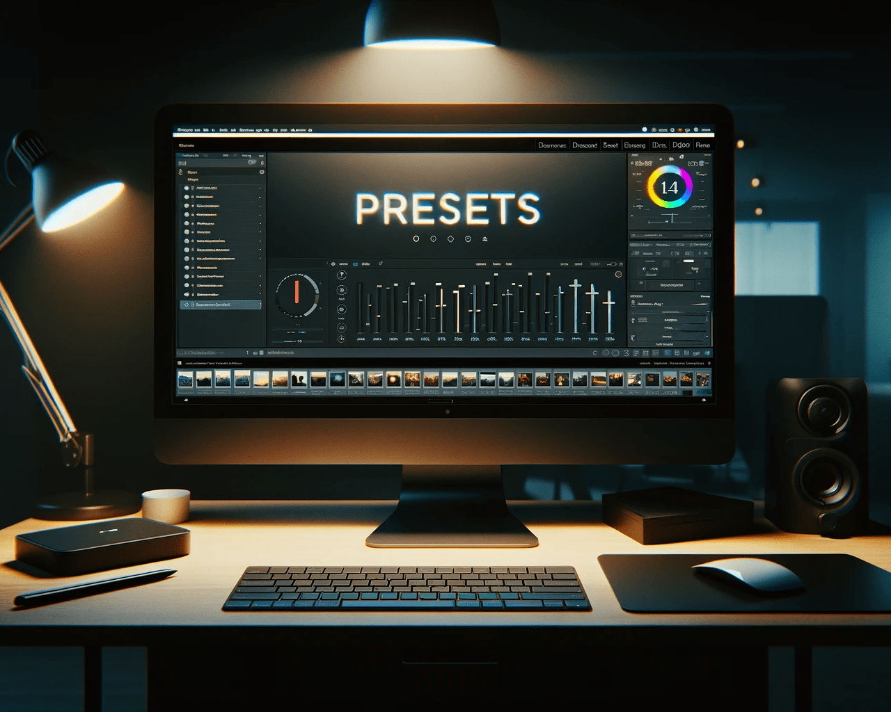 Ein Bild eines Computers bzw. PC´s mit dem Text: "Presets"