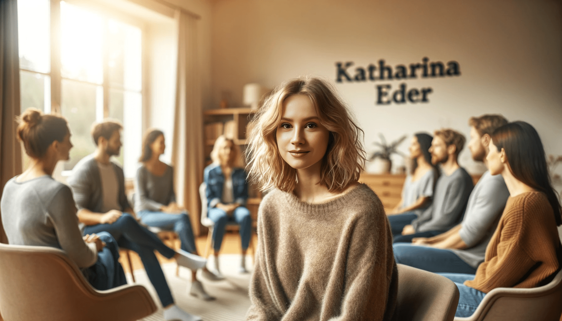 Ein Bild von Katharina Eder (Redebedarf Eder) das Markus Geretshauser mit künstlicher Intelligenz und Open AI´s Chat GPT bzw. Dalle-3 erstellt hat.