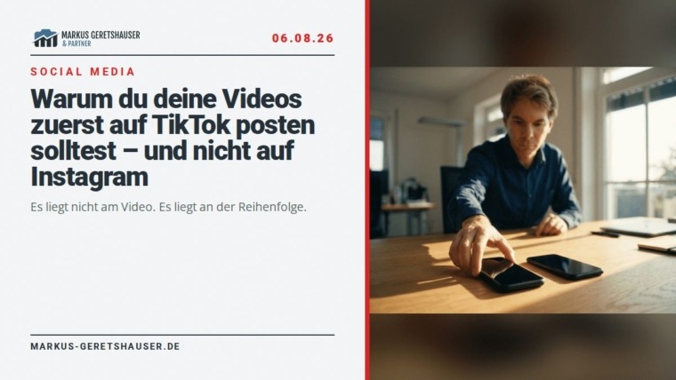Warum du deine Videos zuerst auf TikTok posten solltest