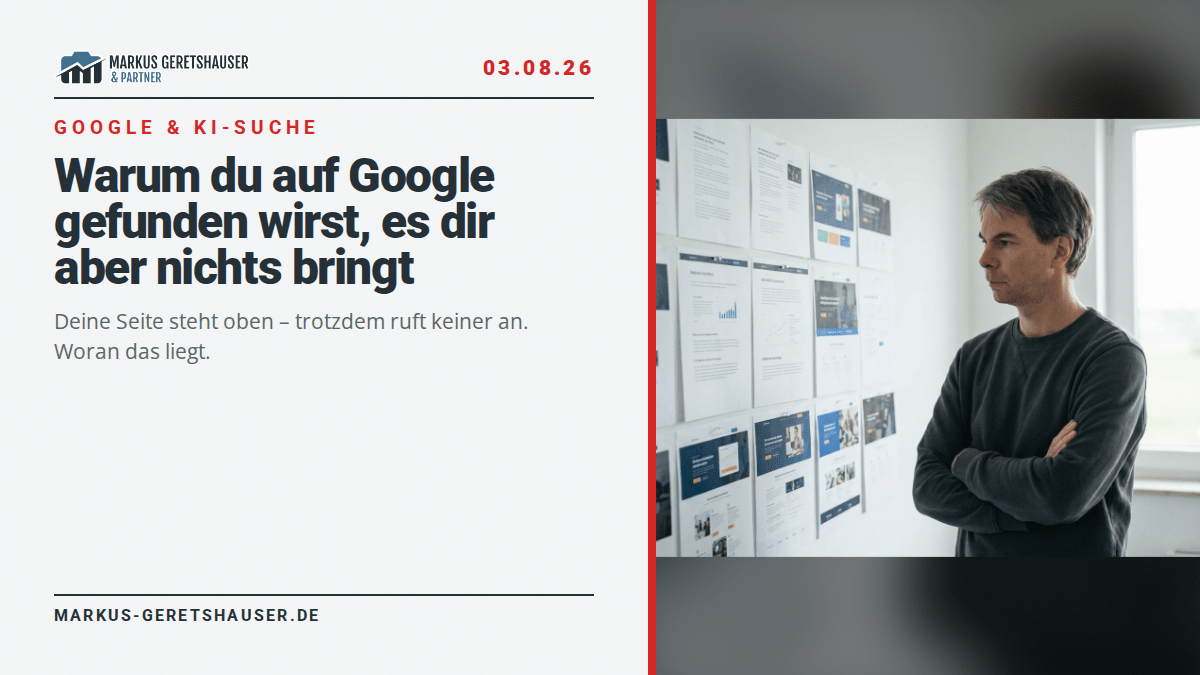 Warum du auf Google gefunden wirst, es dir aber nichts bringt